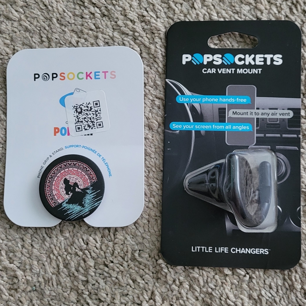 Disney Little Mermaid PopSocket & Car Vent Mount